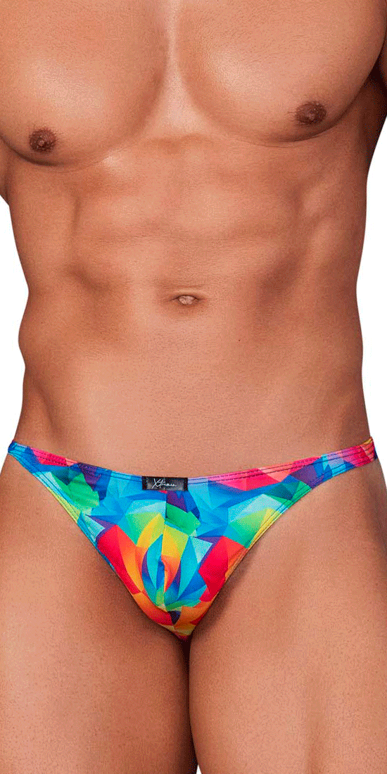 Xtremen 91146 Printed Microfiber Thongs Rainbow Fish –   - Men's Underwear and Swimwear