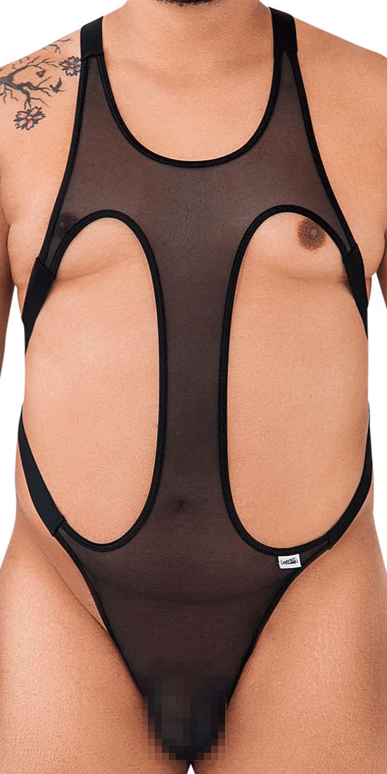 Sheer Black Mesh Thong Bodysuit With Open Back Sexy Sheer Body -  Norway