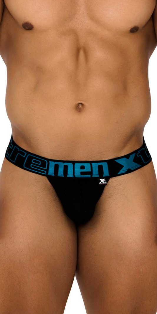 Xtremen 91184 Mesh Thongs Black