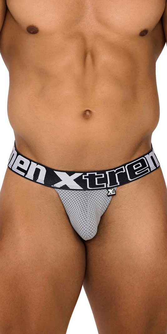 Xtremen 91184 Mesh Thongs Gray