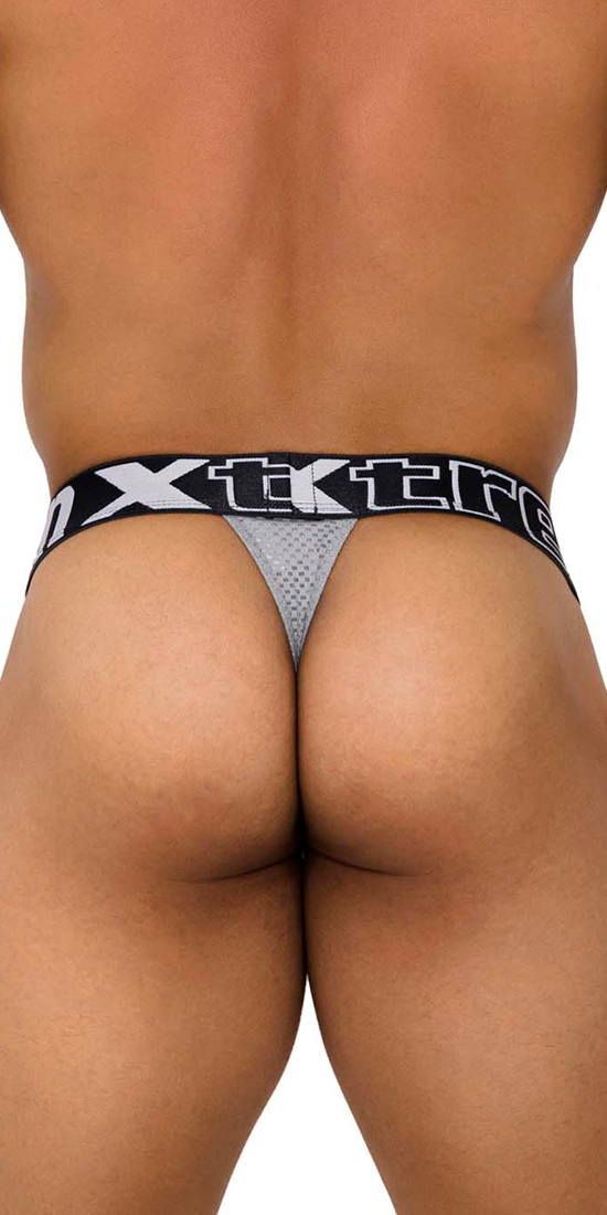 Xtremen 91184 Mesh Thongs Gray