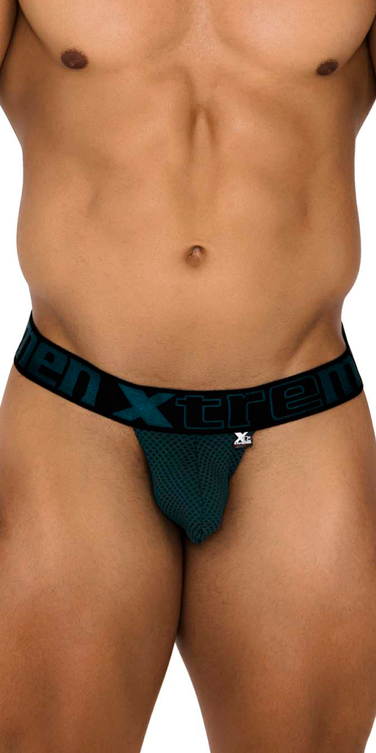 Xtremen 91184 Mesh Thongs Green