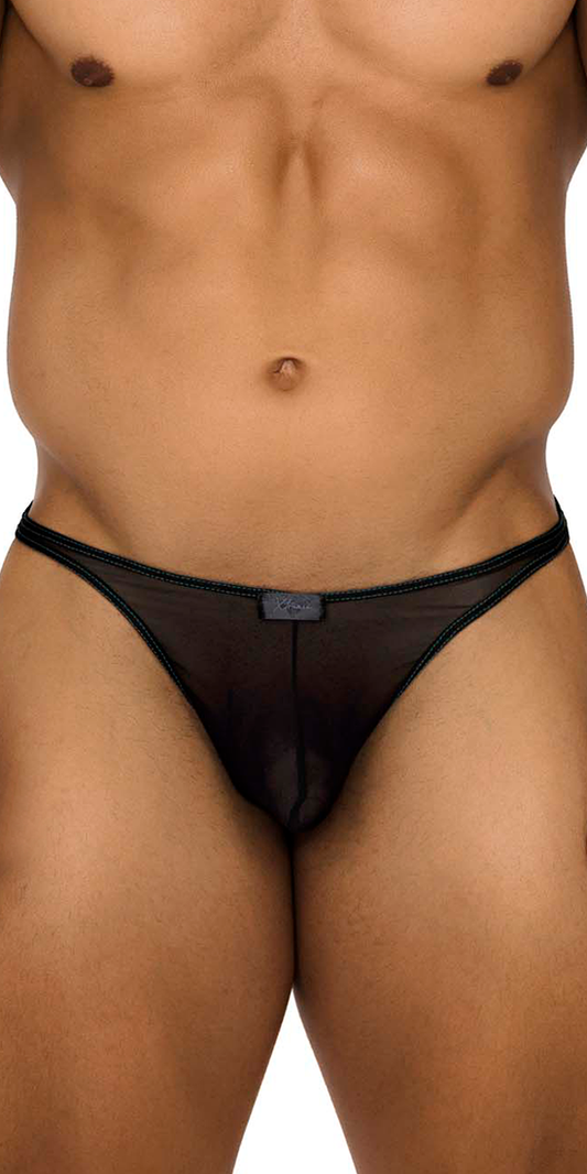 Xtremen 91189 Tulle Mesh Thongs Black