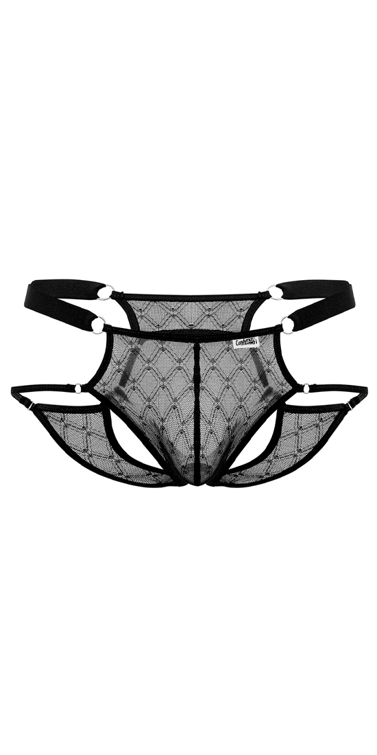 Candyman 99730 Lace Jockstrap Black