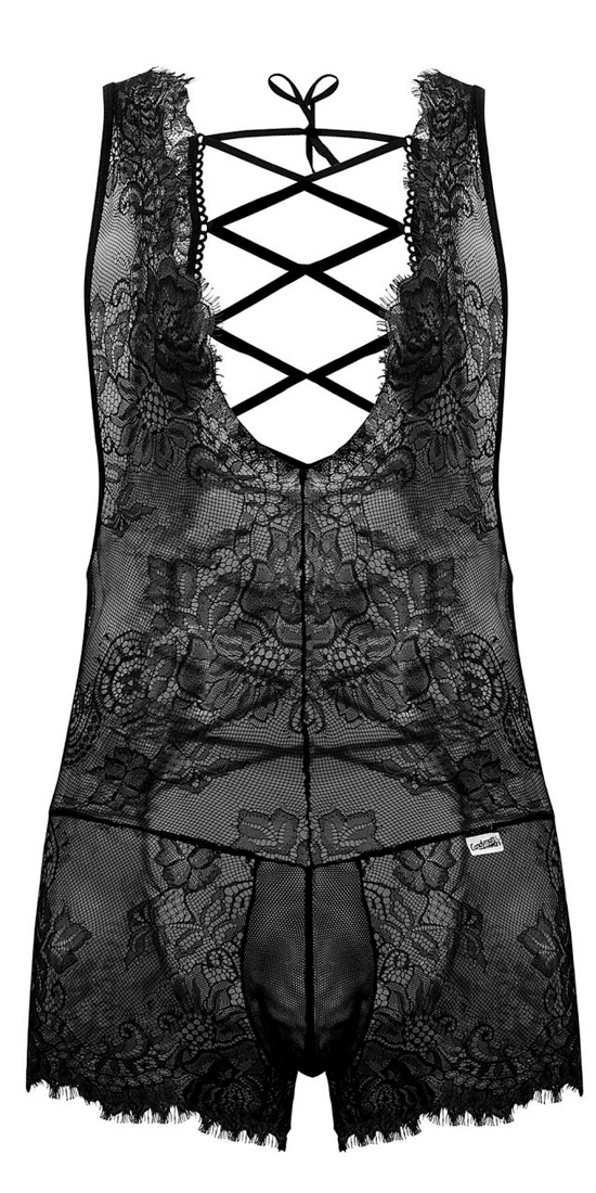 Candyman 99743 Lace Bodysuit Black