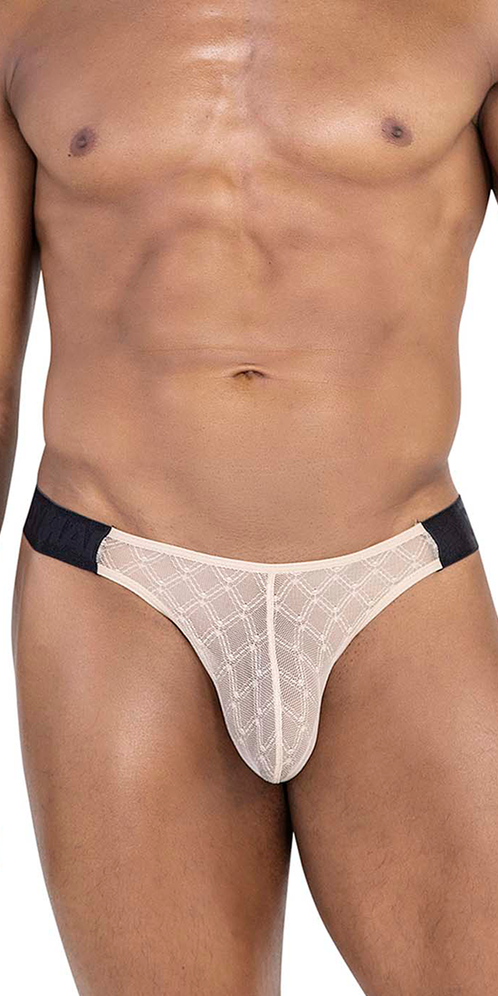 Candyman 99771 Mesh Thongs Beige