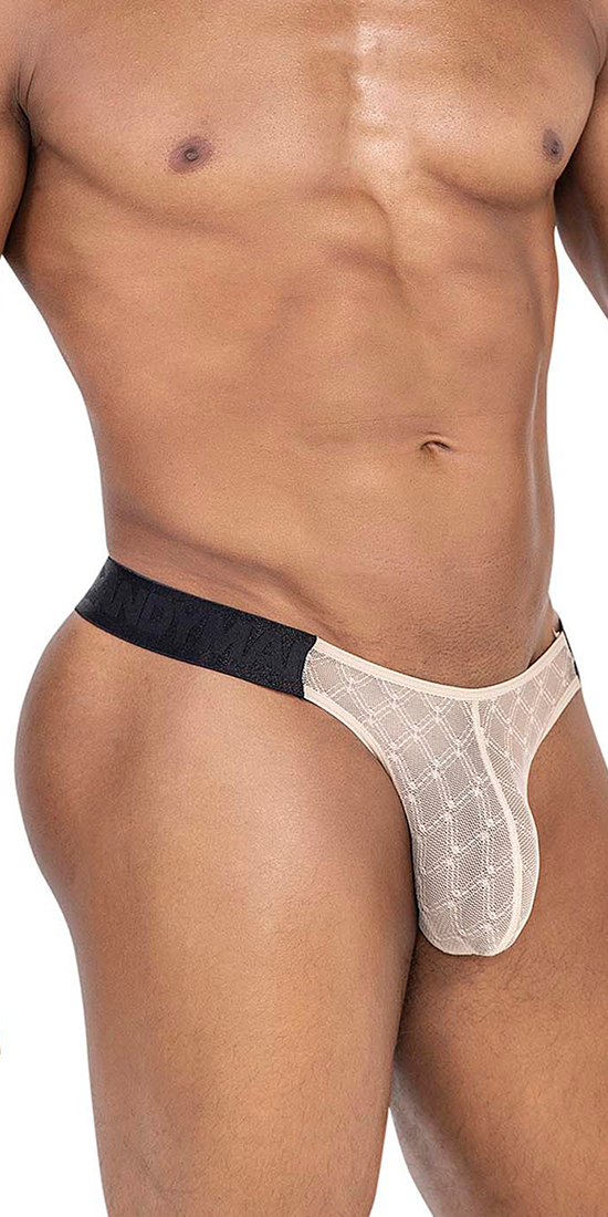 Candyman 99771 Mesh Thongs Beige