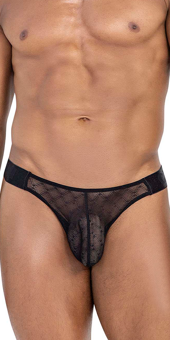 Candyman 99771 Mesh Thongs Black