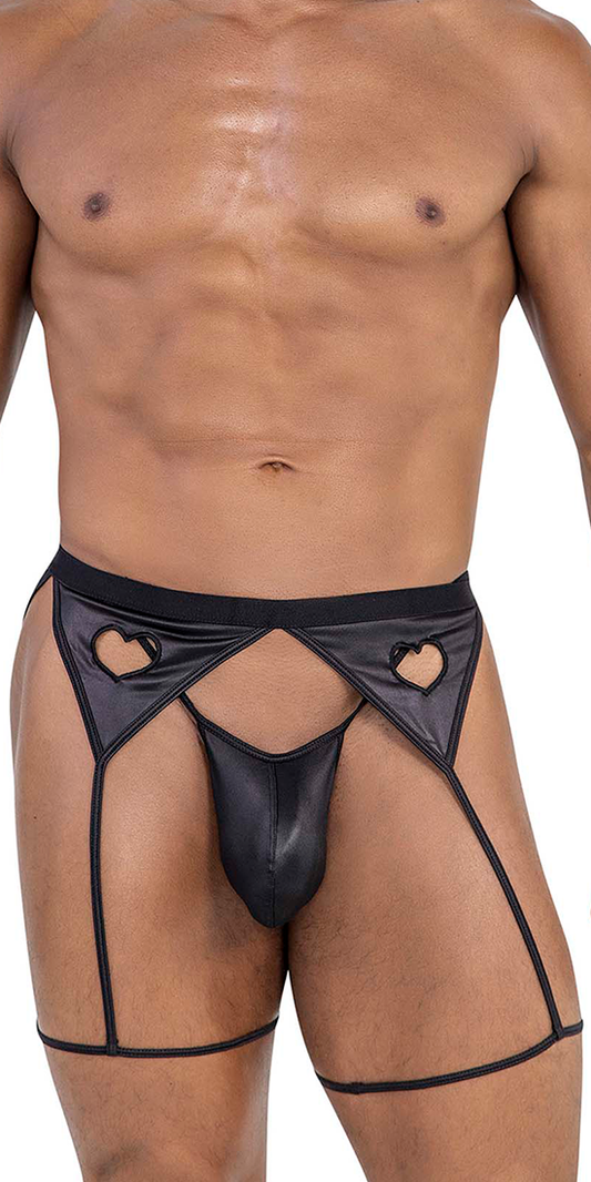 Candyman 99785 Garter Outfit Black