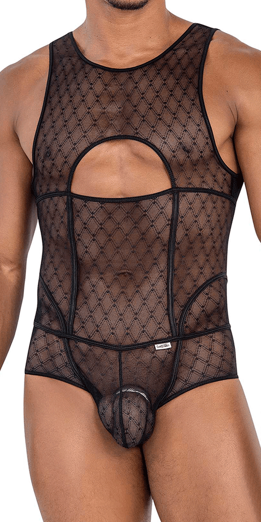 Candyman 99794 Mesh Bodysuit Black