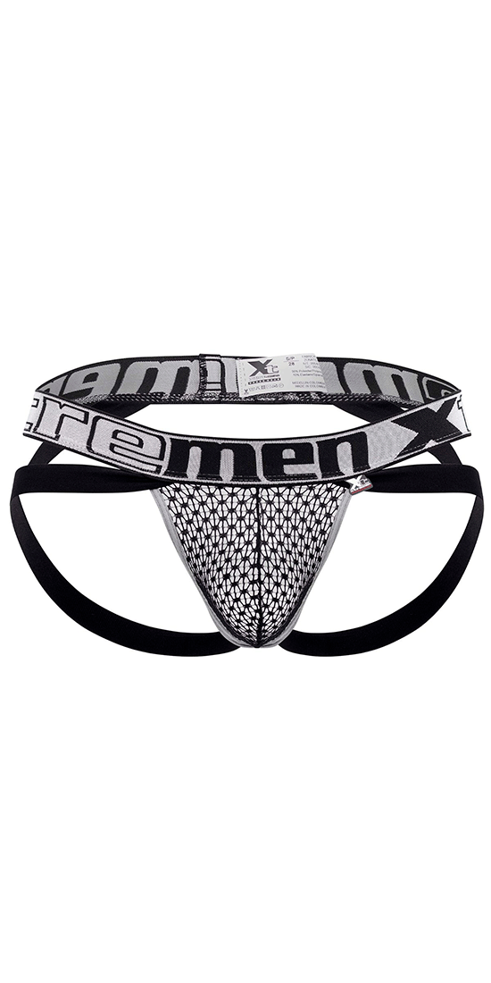 Xtremen 91118 Hot Lace Jockstrap Black