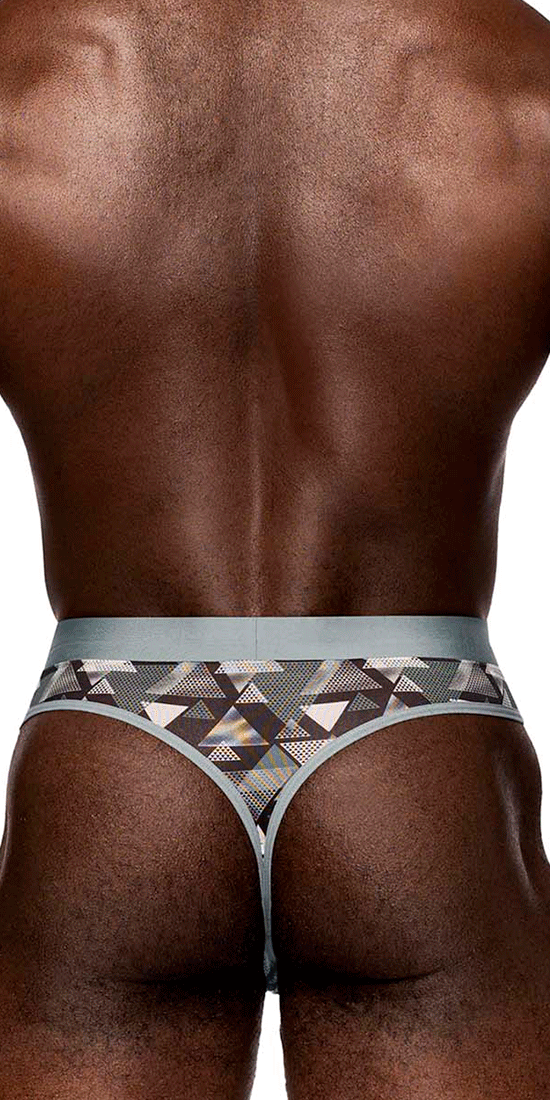 Male Power Sms-012 Sheer Prints Thong Optical –  - Men's  Underwear and Swimwear