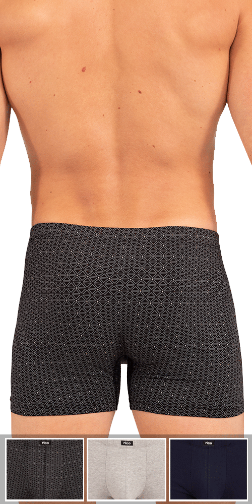 Rico 250709 3pk Stripes Boxer Briefs Black-gray –  -  Men's Underwear and Swimwear