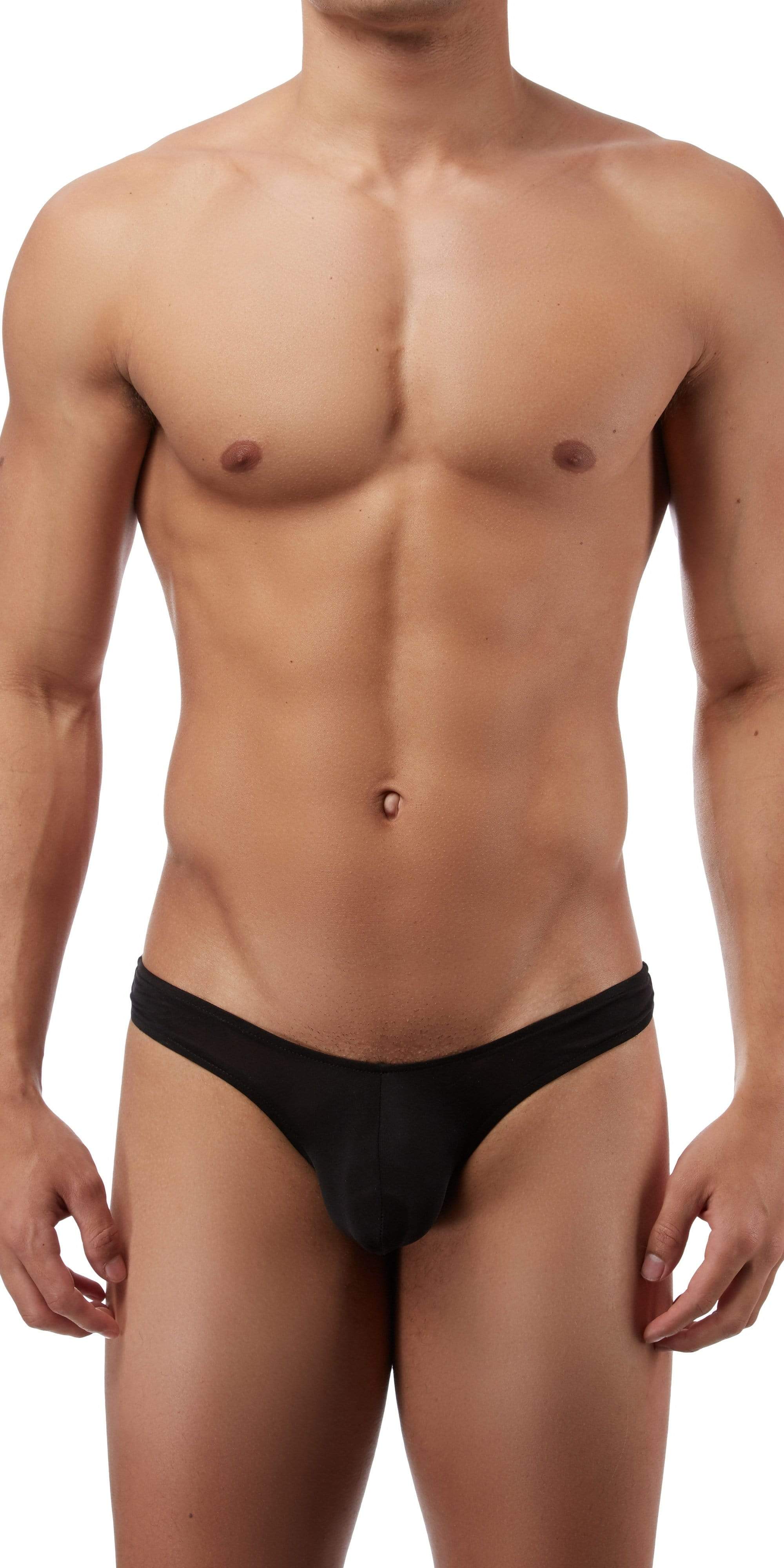 Magic Silk Silk Knit Mini Pouch Thong In Black Magic Silk Mens 2468